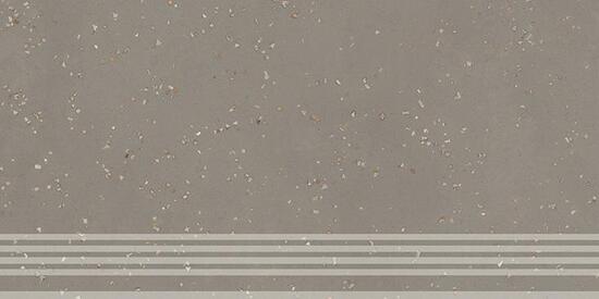 Керамическая ступень Kerama Marazzi Пунтум серый матовый обрезной 30x60x0,8