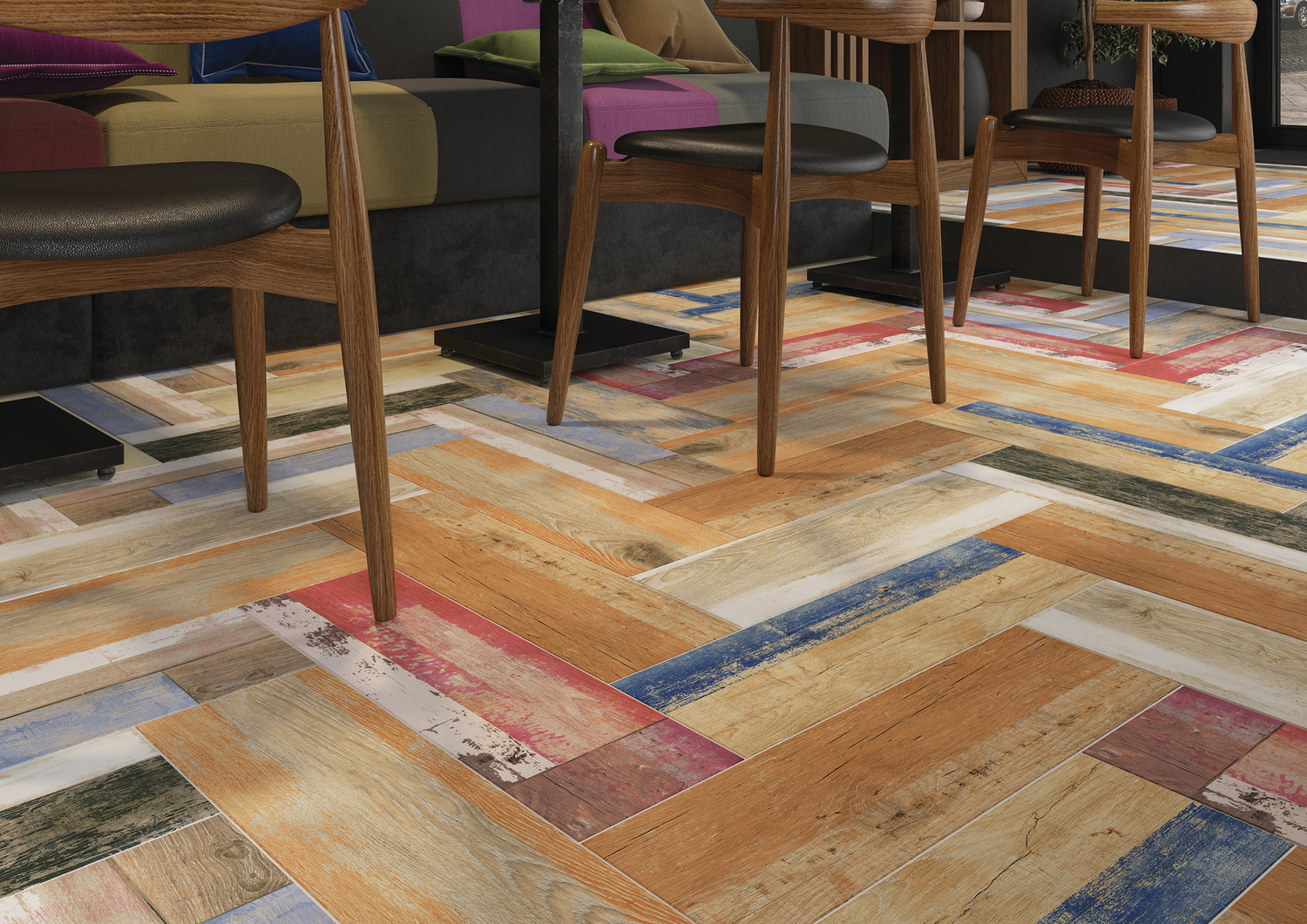 Керамический гранит Cersanit Colorwood многоцветный CL4M452 (рандомно) 18,5x59,8