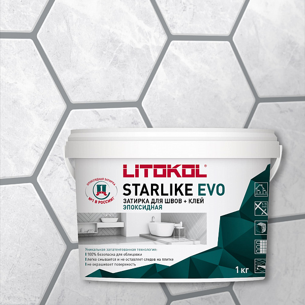 Затирка STARLIKE EVO S.110 Grigio Perla 1 кг в Уфе — купить с доставкой | Nova