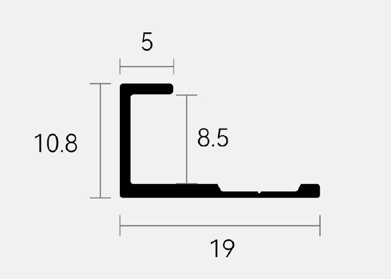 Профиль для бамбуковых панелей Bonaparte Black-802 торцевой