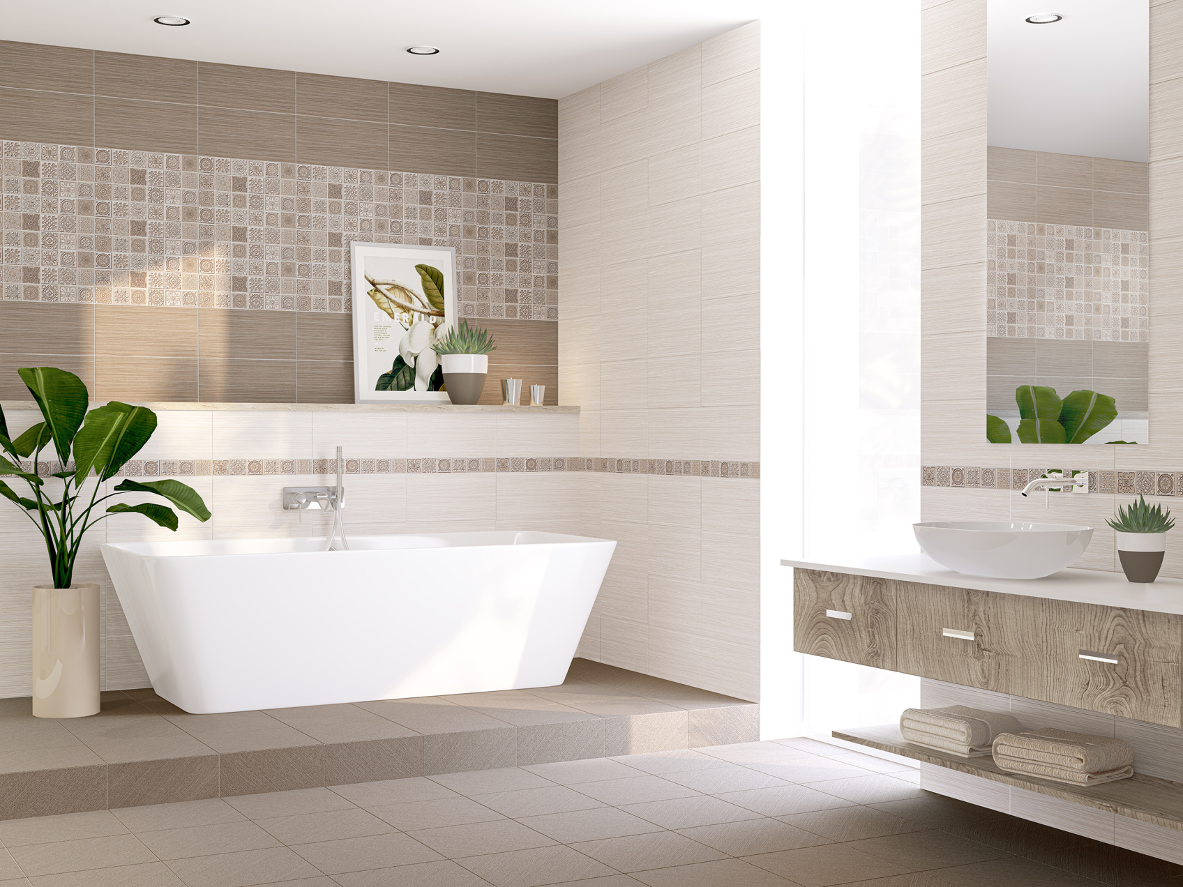 Керамический бордюр Azori Grazia Mocca Nefertiti 40,5 х 6,2