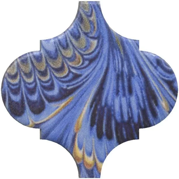 Керамический декор Kerama Marazzi Арабески Венеция синий матовый 6,5x6,5