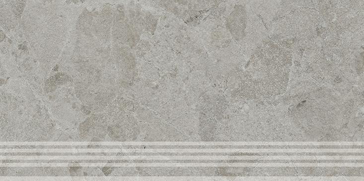 Керамическая ступень Kerama Marazzi Сплит серый матовый обрезной 30x60x0,8