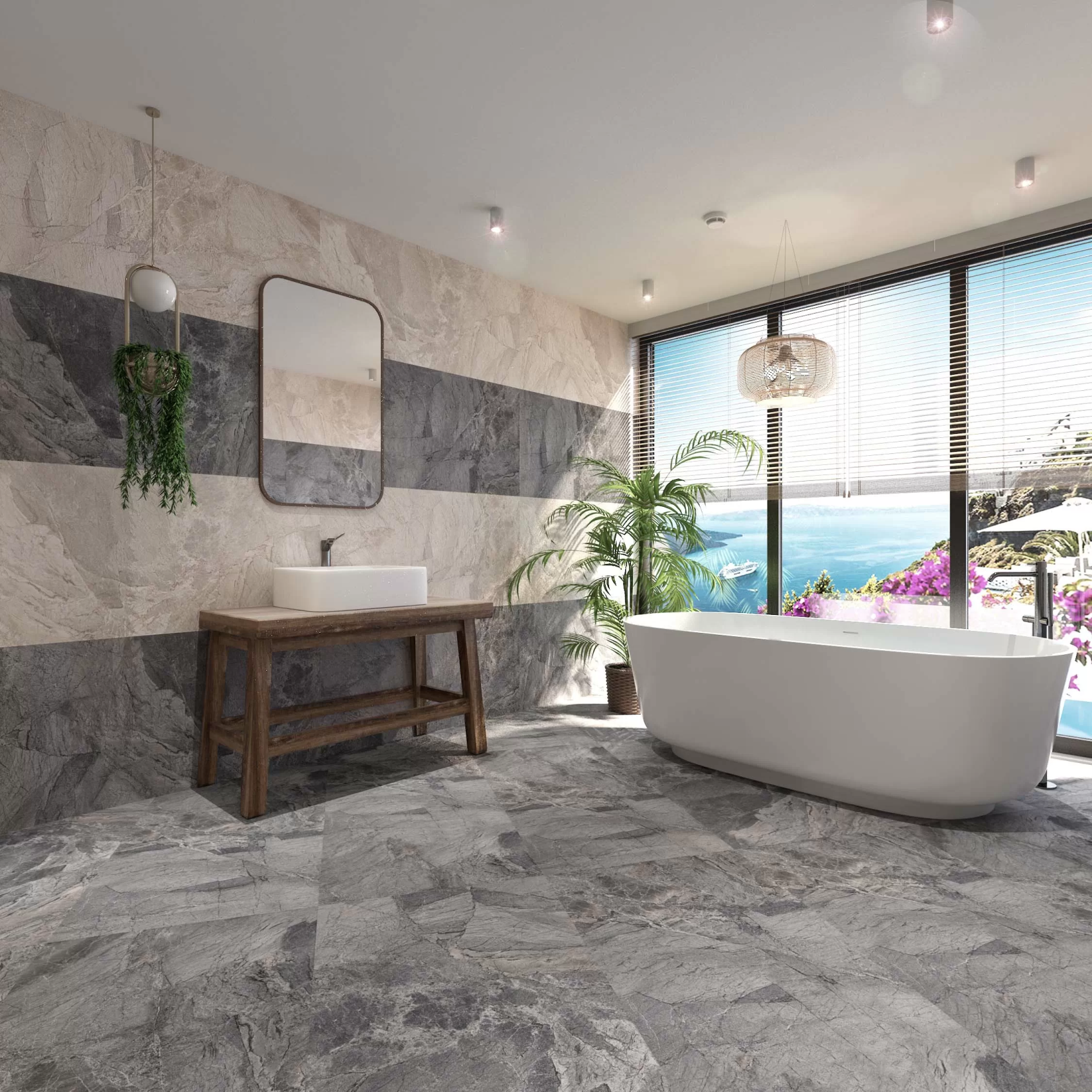 Керамический гранит Usak Seramik Bodrum Dark Matt 60x120