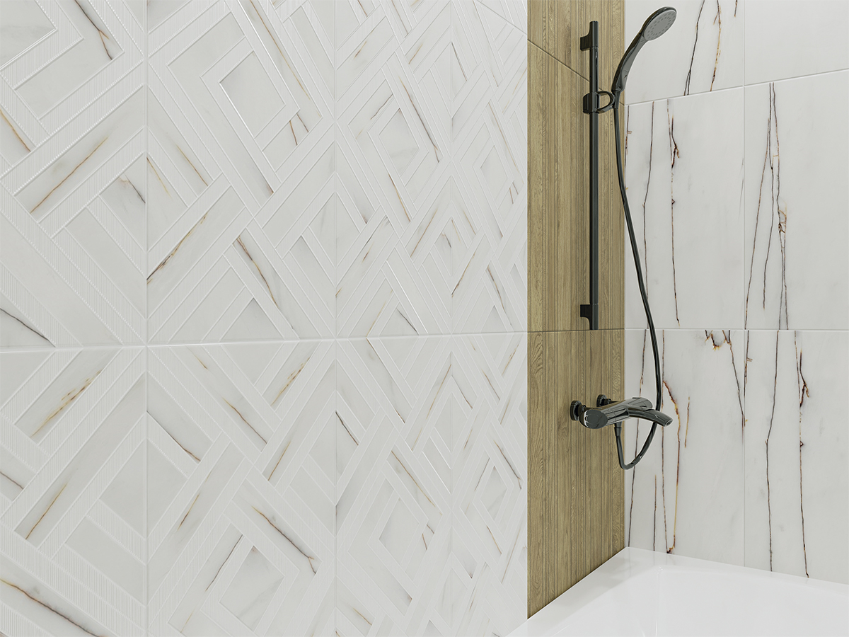 Керамическая плитка Azori Rosso Venato Geometria 315x630