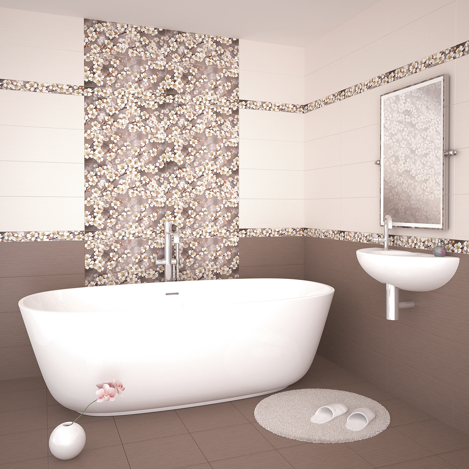 Керамическая плитка Azori Amati Mocca 20,1x50,5