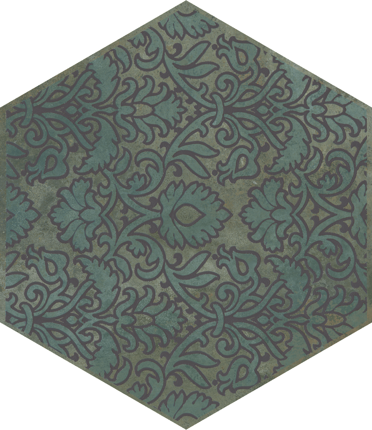 Керамический декор Kerama Marazzi Гроссето VT\B560\SG23037N зеленый матовый 20х23,1