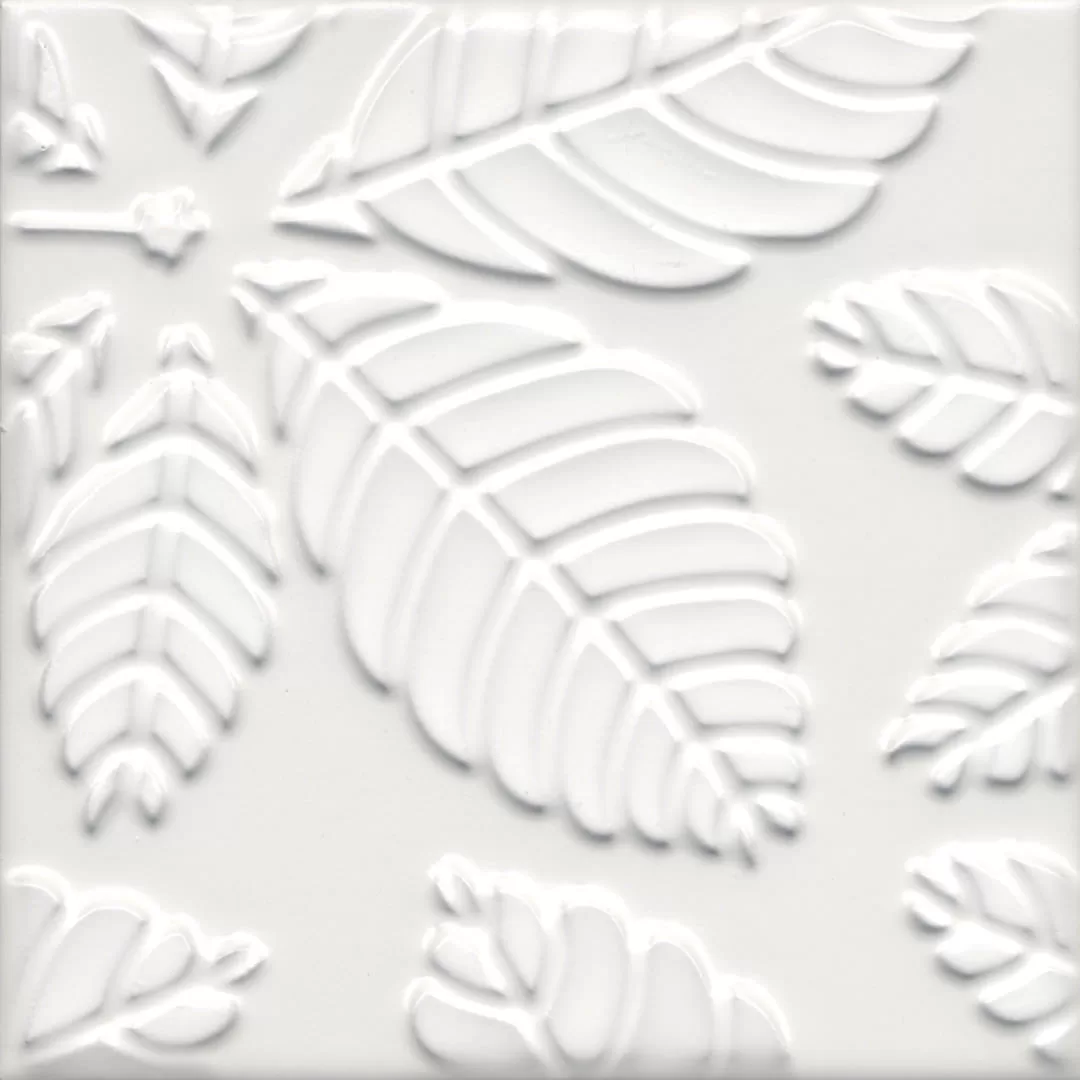 Керамический декор Kerama Marazzi Агдаль 1 белый матовый структура 15x15x0,9