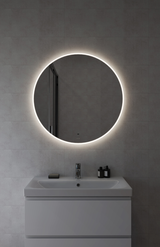 Зеркало ECLIPSE Fusion 80x80 с подсветкой круглое
