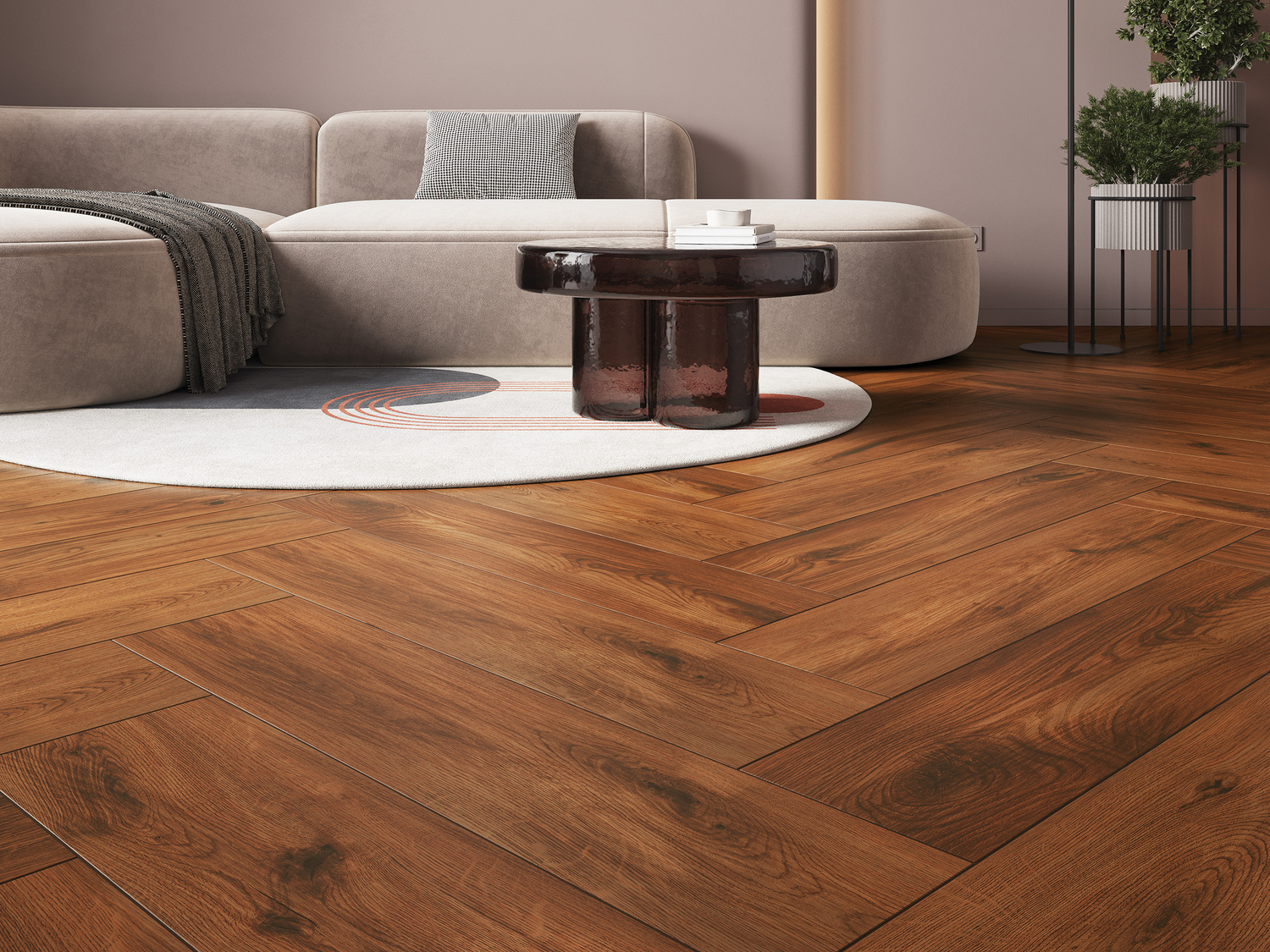 Керамический гранит Cersanit Woodberry коричневый ректификат рельеф A17763 21,8x89,8