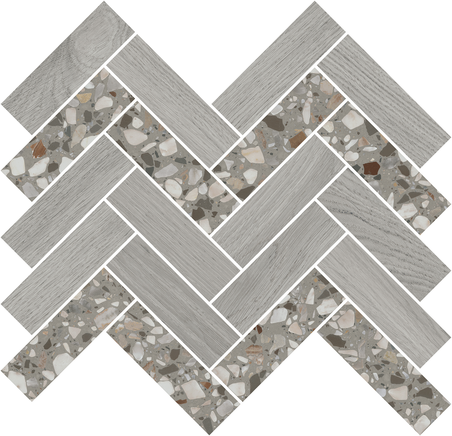 Керамический декор Kerama Marazzi Монтиони T042\SG5267 мозаичный серый 34х35,5