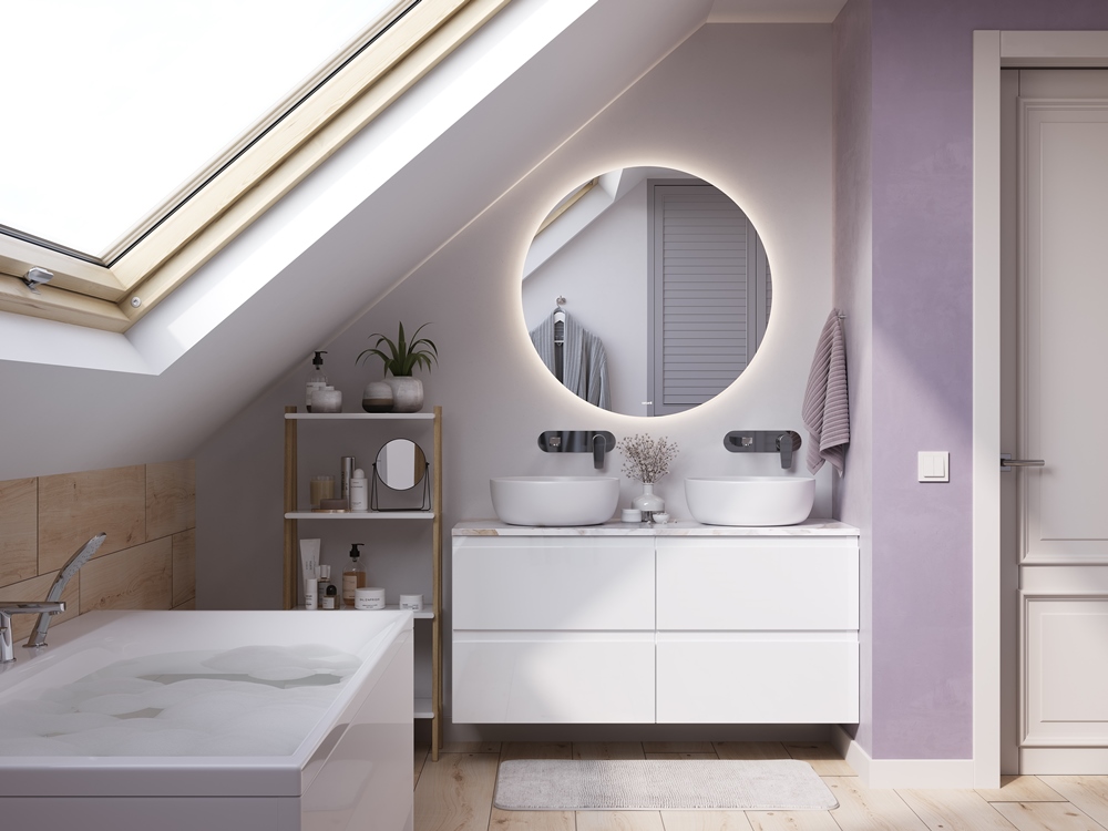 Зеркало ECLIPSE smart 100x100 в черной рамке