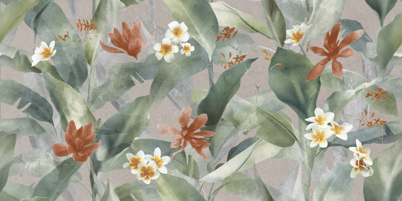 Керамический гранит Meissen Keramik Floresta джунгли многоцветный 60х120