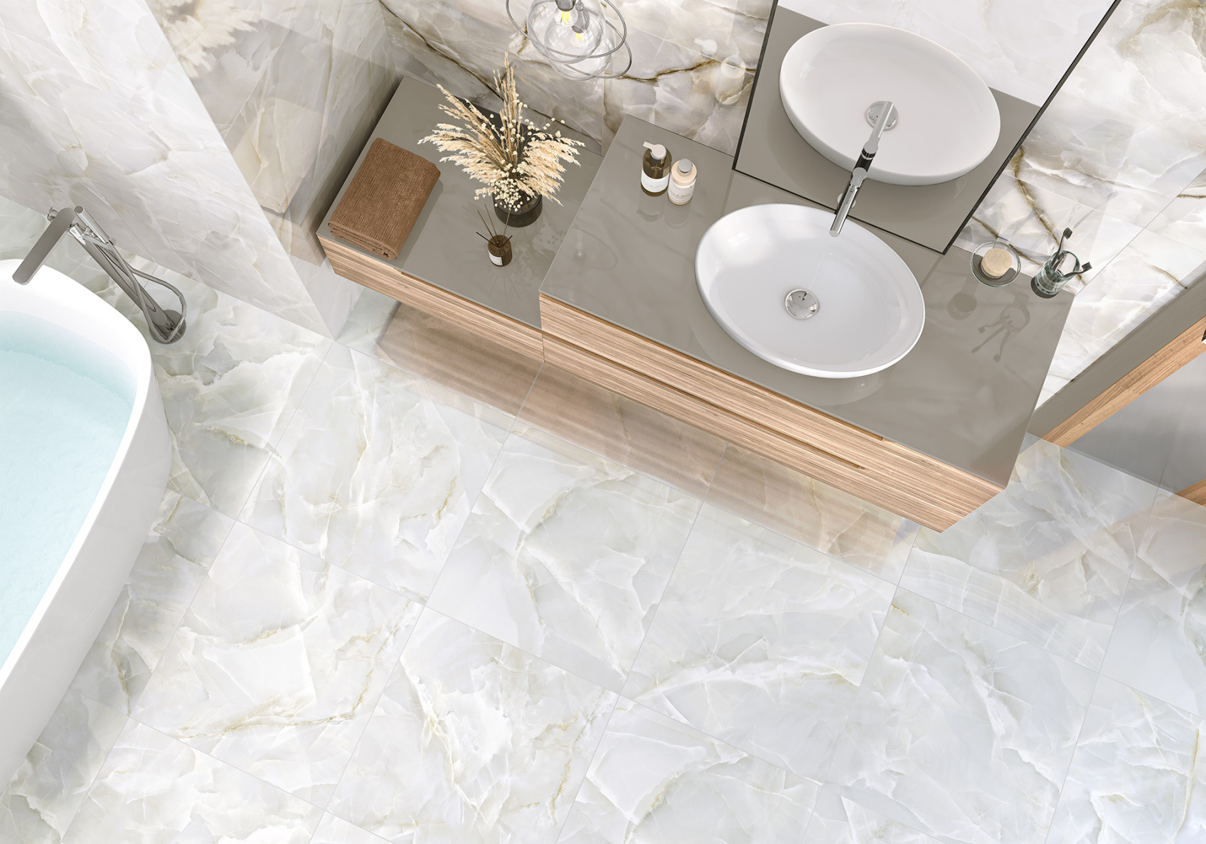 Керамический гранит Talisman Onyx Gris полированный 60х60 6060TLN02P