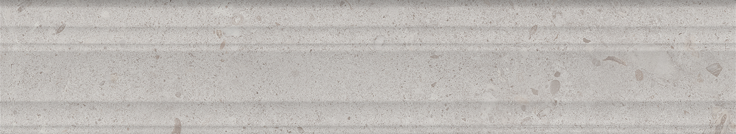 Керамический бордюр Kerama Marazzi Риккарди BLF010R серый светлый матовый структура обрезной 40x7,3