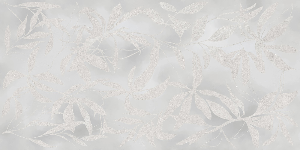 Керамический гранит Vitra ArtWall Цветы Серый Матовый 60х120