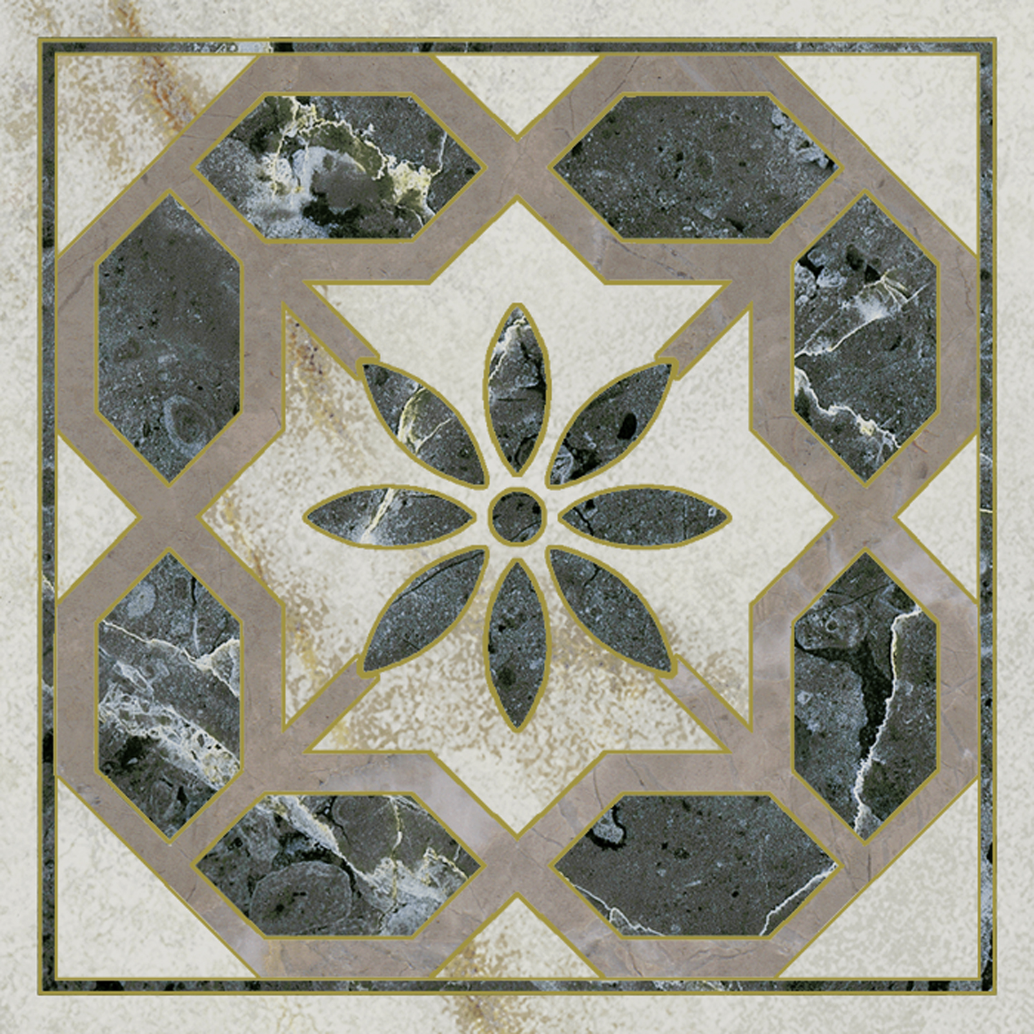 Керамическая вставка Kerama Marazzi Серенада OS\A312\SG606220RL 3 лаппатированный обрезной 7,2x7,2