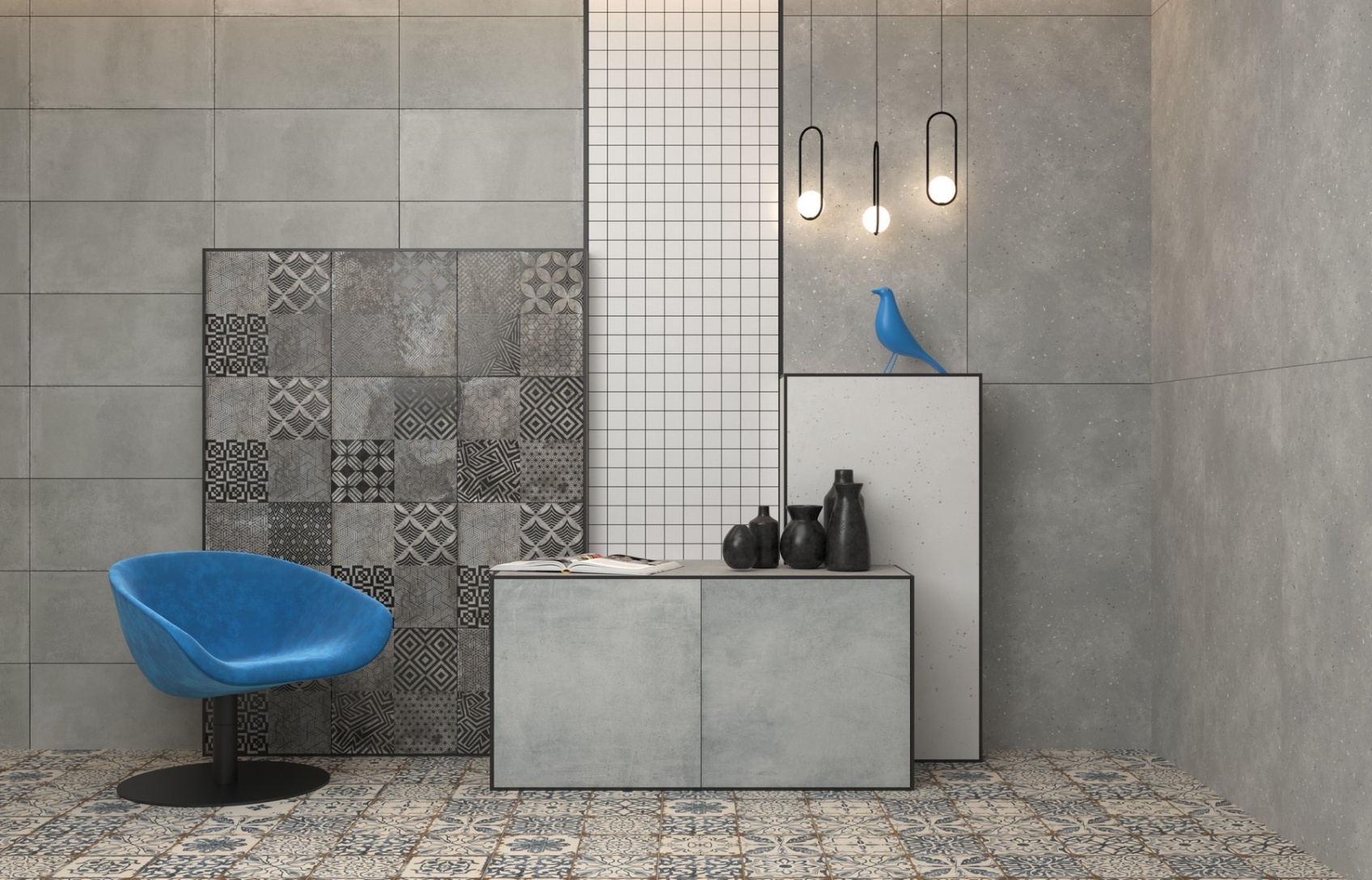 Керамический гранит Grasaro Granella G-42/MR серый 60х120 матовый