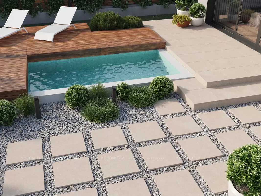 Керамический гранит Cement Onlygres COG301 Beige противоскользящий 60x60х2