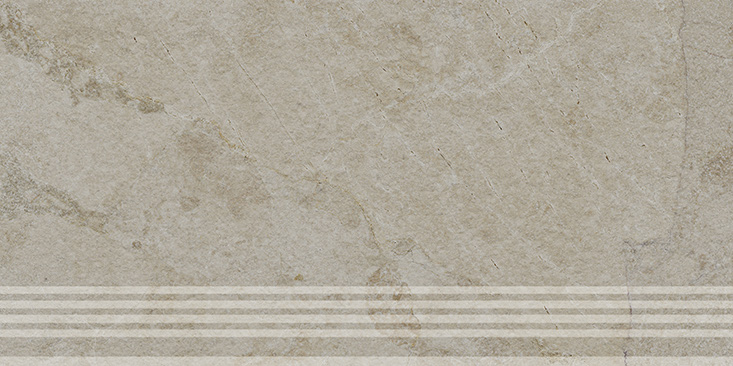Керамическая ступень Kerama Marazzi Сплит бежевый матовый обрезной 30x60x0,8