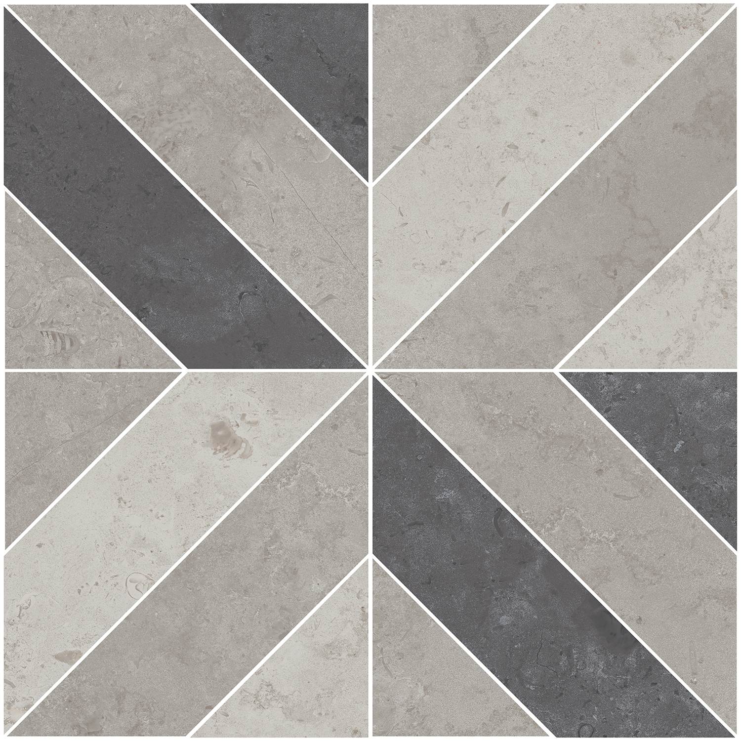 Керамический декор Про Лаймстоун ID124T серый матовый 60x60 (ст.арт.  ID124)