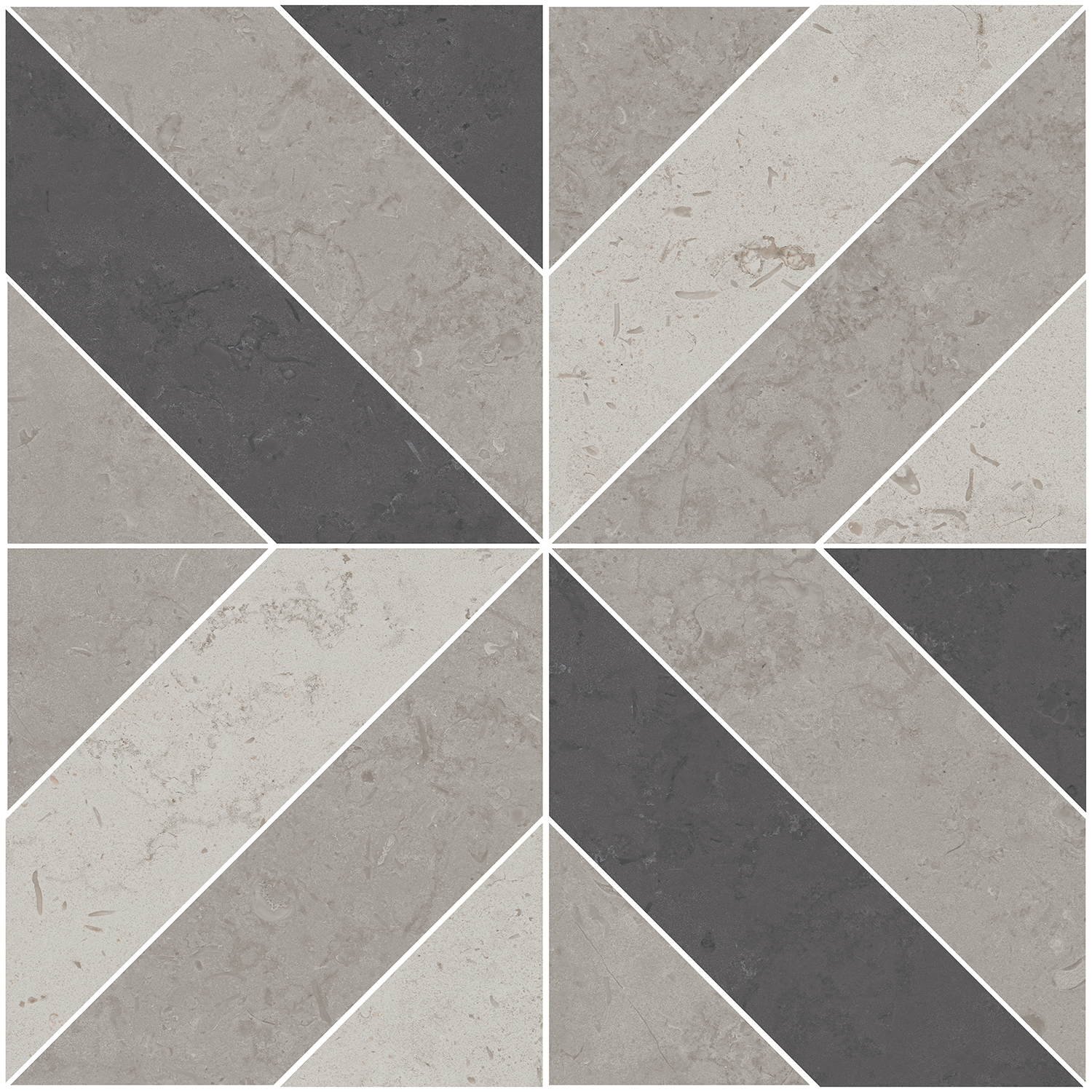 Керамический декор Про Лаймстоун ID124T серый матовый 60x60 (ст.арт.  ID124)