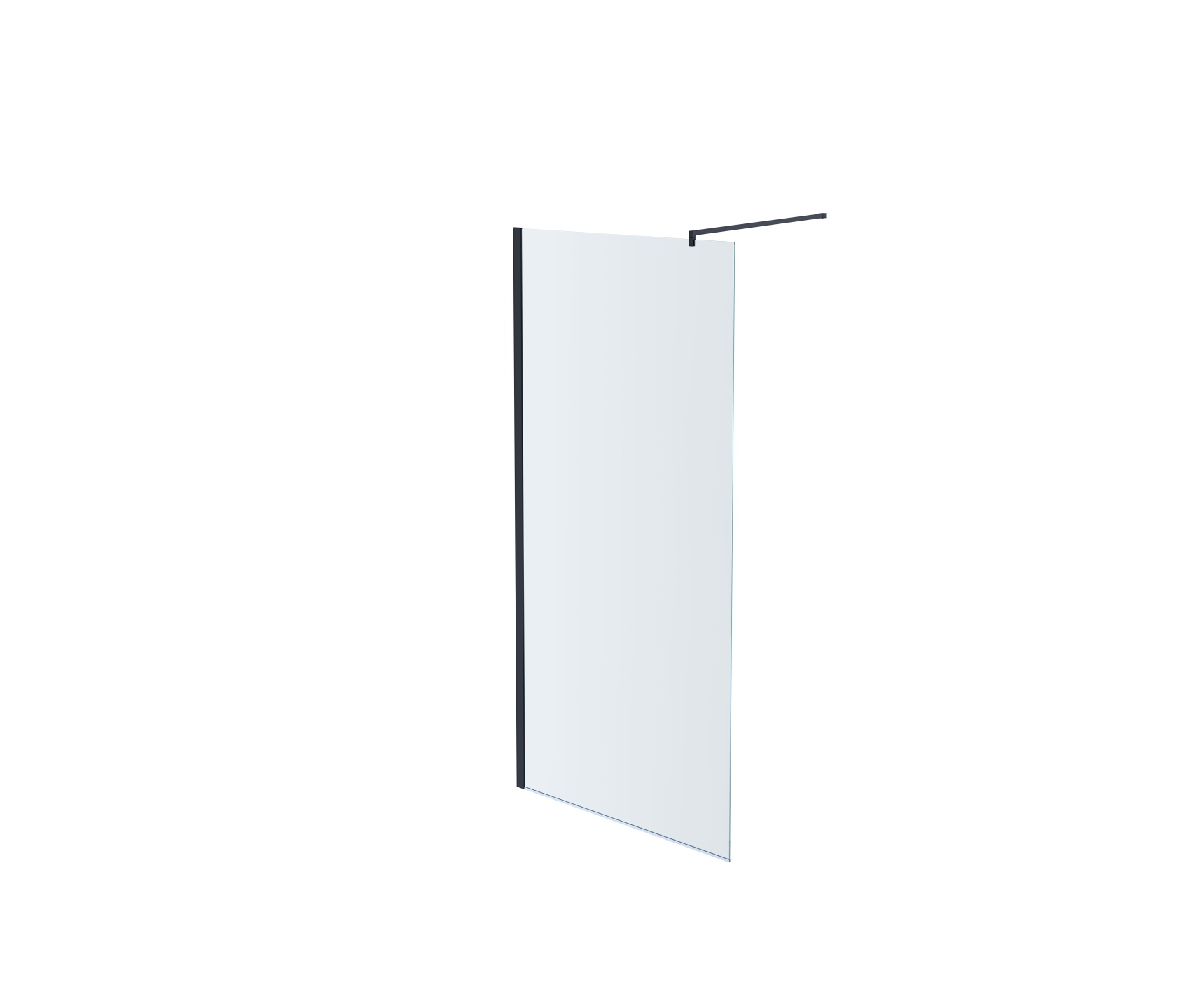 Душевая перегородка Walk in с держателем 200х90, черный матовый