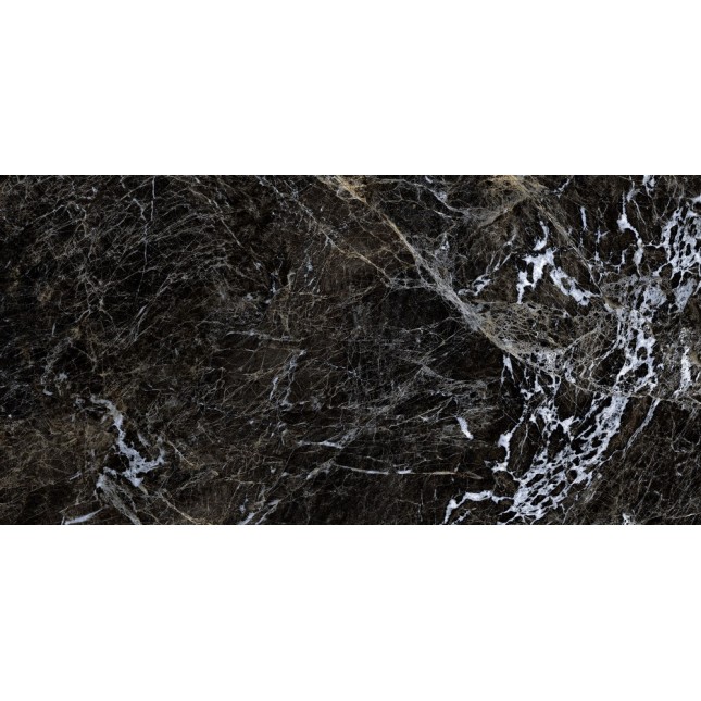 Керамический гранит Грессе Симбел GRS05-03 Карбон черный мрамор 1200x600x10