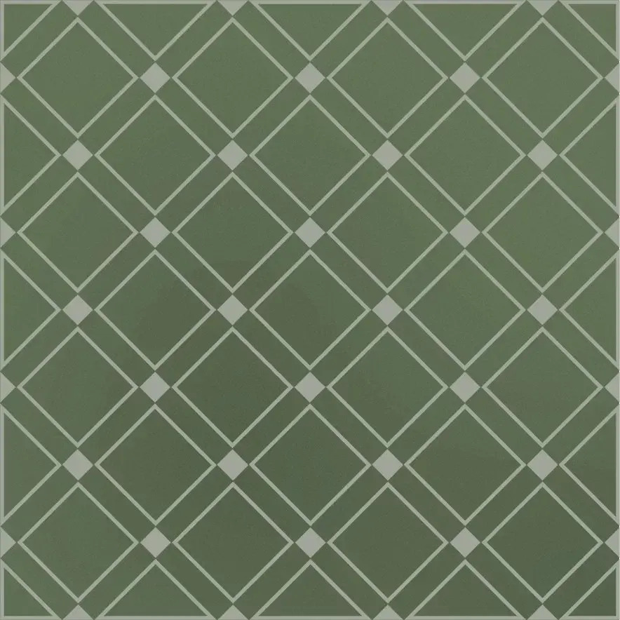 Керамический декор Kerama Marazzi Бахия 1 зеленый глянцевый 9,8x9,8x0,7