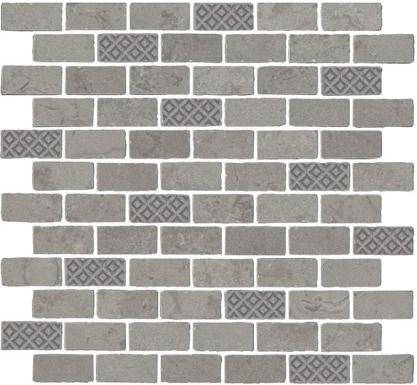 Керамогранитная мозаика Kerama Marazzi Про Лаймстоун Антика MBD011 3 серый матовый  32х30 в Уфе — купить с доставкой | Nova