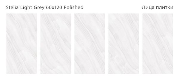 Керамический гранит Stelia Light Grey Polished 60x120 в Уфе — купить с доставкой | Nova