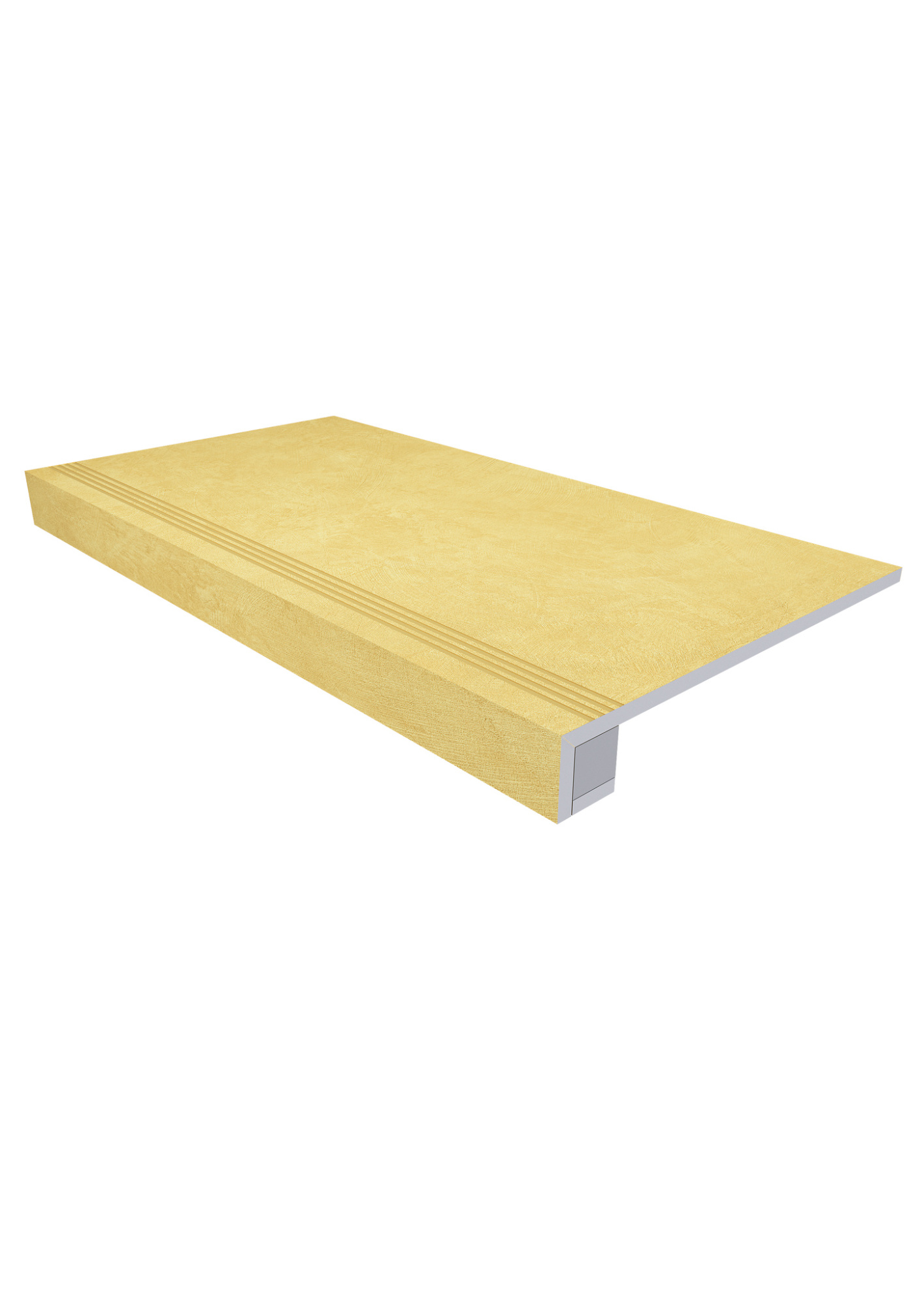 Комплект Ametis Спектрум Желтый (Ступень SR04 (33x120) непол. (прямоугол. бортик) с насечками + Подступенок (14,5x120)) в Уфе — купить с доставкой | Nova