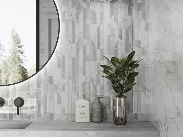 Керамическая плитка Modello white wall 02 в Уфе — купить с доставкой | Nova