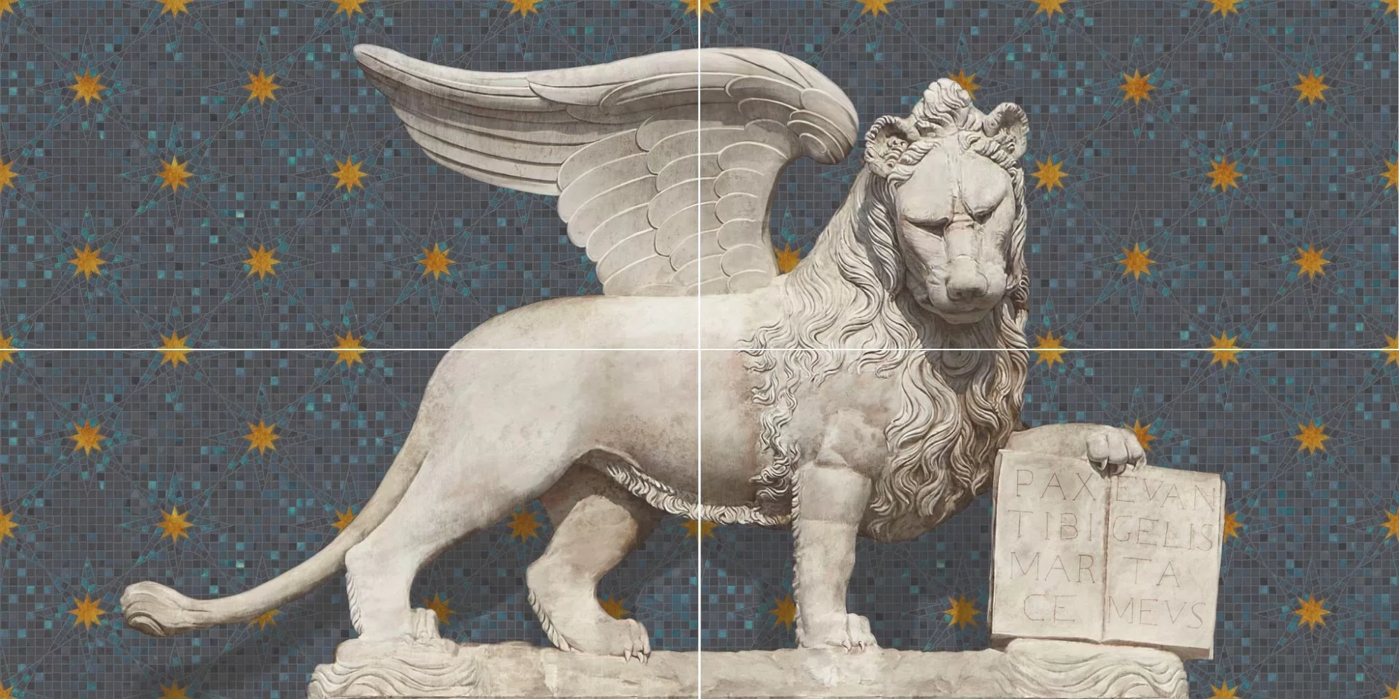 Керамическое панно Сан Марко матовый обрезной 80х160 из 4-х частей 40х80