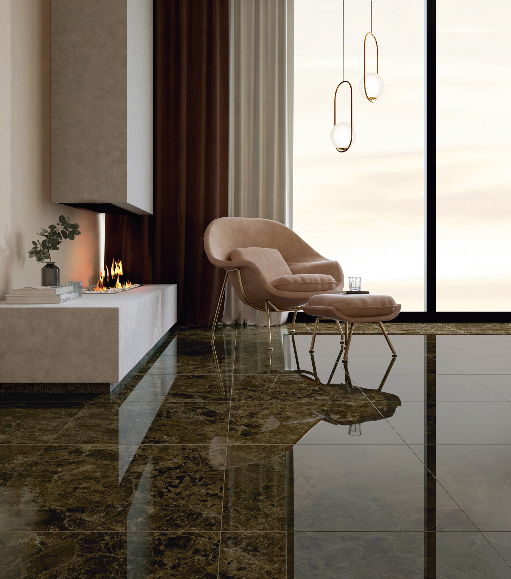 Керамический гранит Гранитея Киреты G244 коричневый матовый 600x600x10