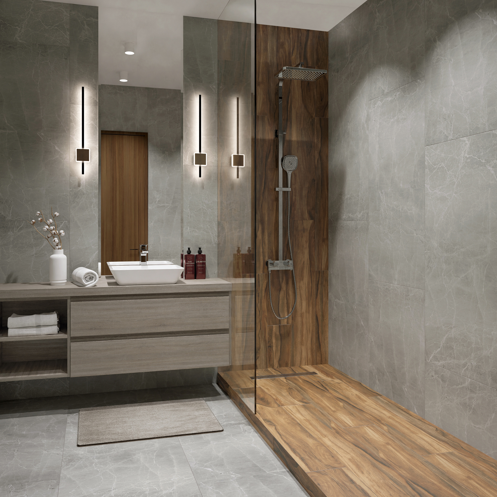 Керамический гранит Гранитея Увильды G363MR серый матовый 1200х600x10