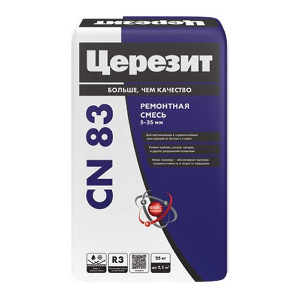 Быстротвердеющая ремонтная смесь Церезит CN 83 25 кг в Уфе — купить с доставкой | Nova