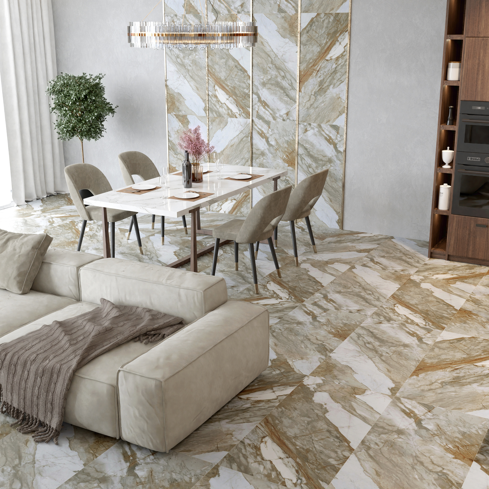 Керамический гранит Гранитея Нейва G394MR коричневый матовый 1200х600x10