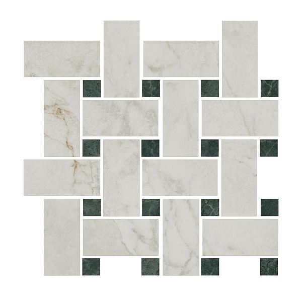 Керамический декор Kerama Marazzi Серенада T038\SG6540 белый лаппатированный мозаичный 32x32 в Уфе — купить с доставкой | Nova
