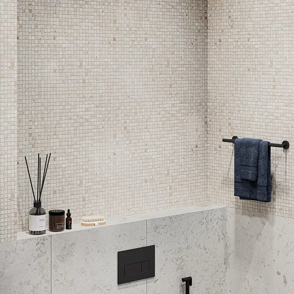 Керамогранитная мозаика Kerama Marazzi Про Лаймстоун Спакко MBS006 бежевый светлый матовый 20х20 в Уфе — купить с доставкой | Nova