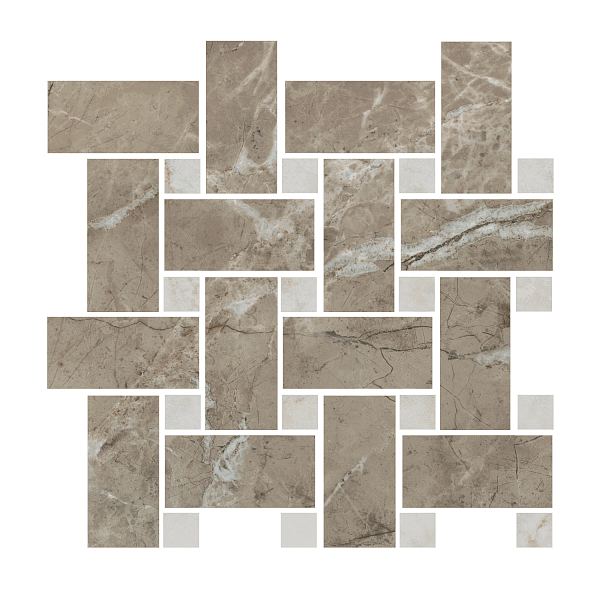 Керамический декор Kerama Marazzi Серенада T038\SG6541 бежевый темный лаппатированный мозаичный 32x32 в Уфе — купить с доставкой | Nova
