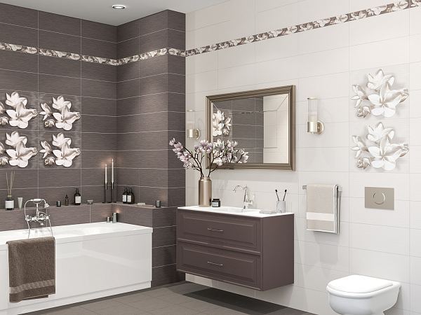 Керамический бордюр Azori  Amati Plumeria Alba 50,5x6,2 в Уфе — купить с доставкой | Nova