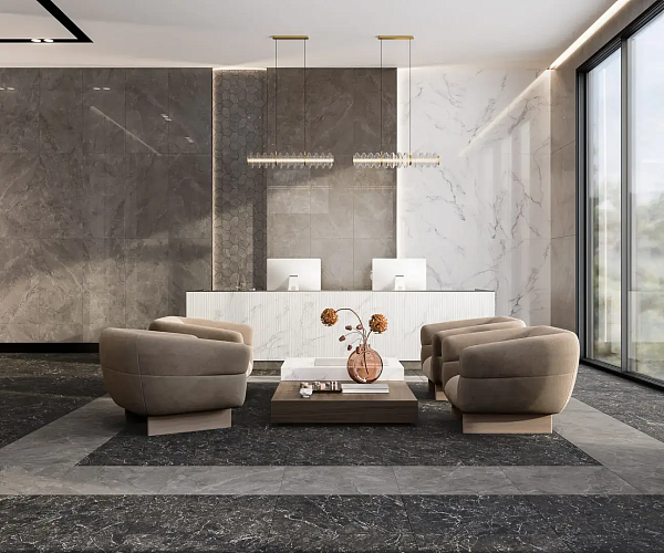 Керамический гранит Kerama Marazzi Марсель KM6060G0971R черный матовый обрезной 60x60x0,9 в Уфе — купить с доставкой | Nova