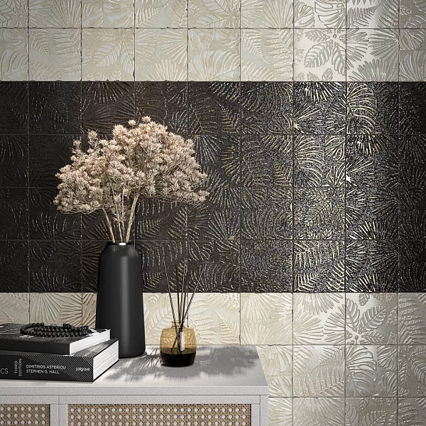 Керамический декор Kerama Marazzi Агдаль 3 KMD2SFD004BN бежевый светлый глянцевый структура 15x15x0,9 в Уфе — купить с доставкой | Nova