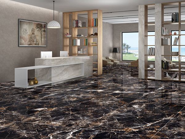 Керамический гранит MAIMOON CERAMICA ETERNAL BLACK PHG  полированный 60х120 в Уфе — купить с доставкой | Nova