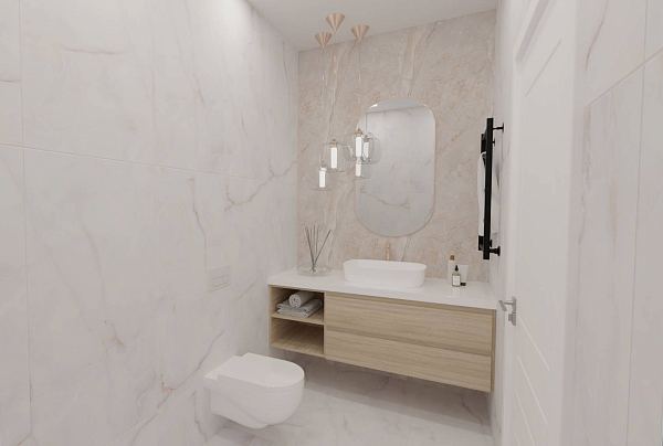 Керамический гранит Wan Sheng Glazed оникс серо-бежевый полированный D12607 600x1200 в Уфе — купить с доставкой | Nova