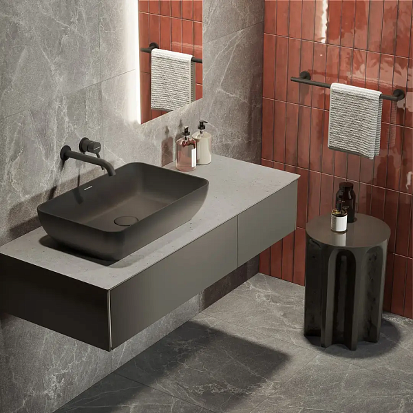 Керамический гранит Kerama Marazzi Эстерель KM6012G0821R серый матовый обрезной 60x119,5x0,9 в Уфе — купить с доставкой | Nova