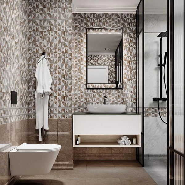 Керамическая плитка Kerama Marazzi Каприччо 8354 коричневый глянцевый 20х30 в Уфе — купить с доставкой | Nova