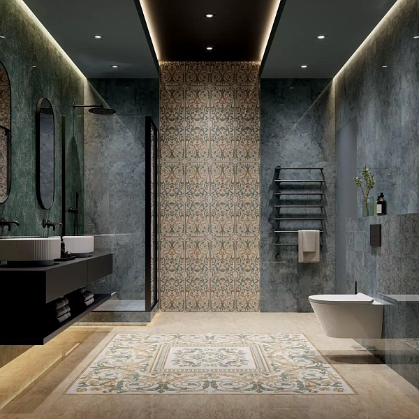 Керамический декор Kerama Marazzi Эвора HGD\A516\SG606220RL угол глянцевый (ст. арт. HGD\A516\SG6062RL) 60x60 в Уфе — купить с доставкой | Nova