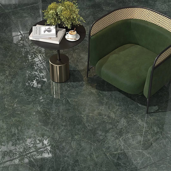 Керамический гранит Kerama Marazzi Серенада SG654222R зеленый лаппатированный обрезной 60х60 в Уфе — купить с доставкой | Nova